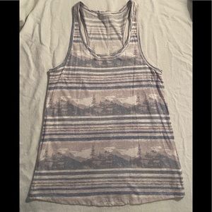 BDG Gray/Blue Striped Tank Top (Size S)